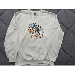 Adorable Christmas Lights Tangle Donald Disney Size Small Adult Sweatshirt